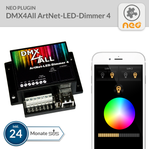NEO Plugin DMX4All ArtNet-LED-Dimmer 4 - 24 Monate SUS