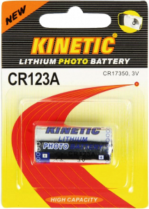 Kinetic Lithium Photo Battery CR123A, 3V fr Shelly Sensoren
