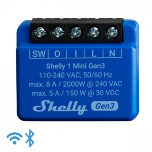 Shelly Plus 1 Mini Gen. 3  Relais  max 8A  1 Kanal  WLAN  BT