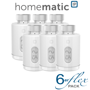 6er SET Homematic IP Smart Home Heizkrperthermostat pure, HmIP-eTRV-3