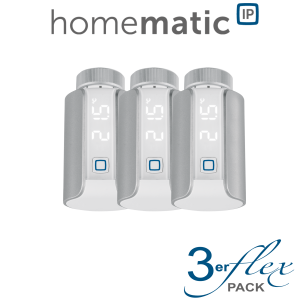 3er Set Homematic IP Heizkrperthermostat Evo - Silver Edition-HmIP-eTRV-E-S