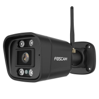 Foscam V5P 5 MP Dual-Band WLAN berwachungskamera mit integriertem Scheinwerfer und einer Alarmsirene (schwarz)