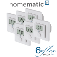 6er Set - Homematic IP Wandthermostat mit Schaltausgang - fr Markenschalter