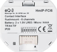 Homematic IP Kontakt-Schnittstelle Unterputz 6-fach